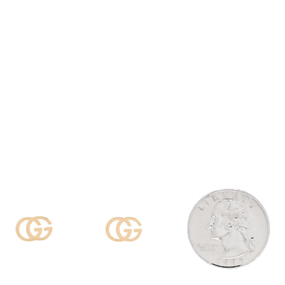 Gucci 18K Yellow Gold GG Tissue Stud Earrings 2 of 5