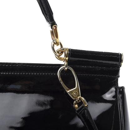 Dolce & Gabbana Patent Large Miss Sicily Satchel Black 13 of 17