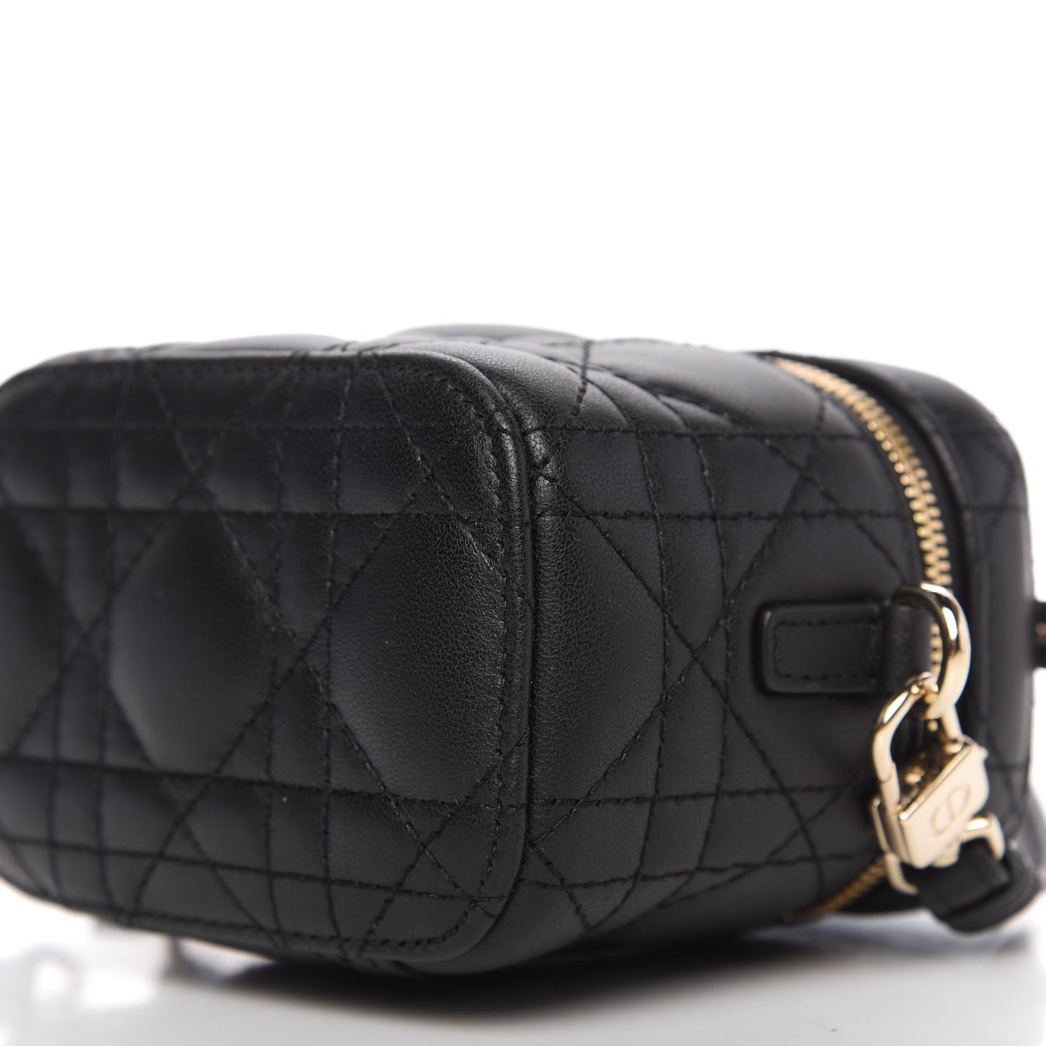 Christian Dior Lambskin Cannage Micro Lady Dior Vanity Case Black 7 of 9
