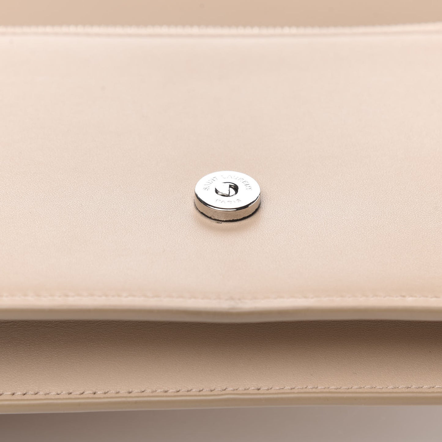 Smooth Calfskin Classic Monogram Kate Tassel Chain Wallet Nude Powder