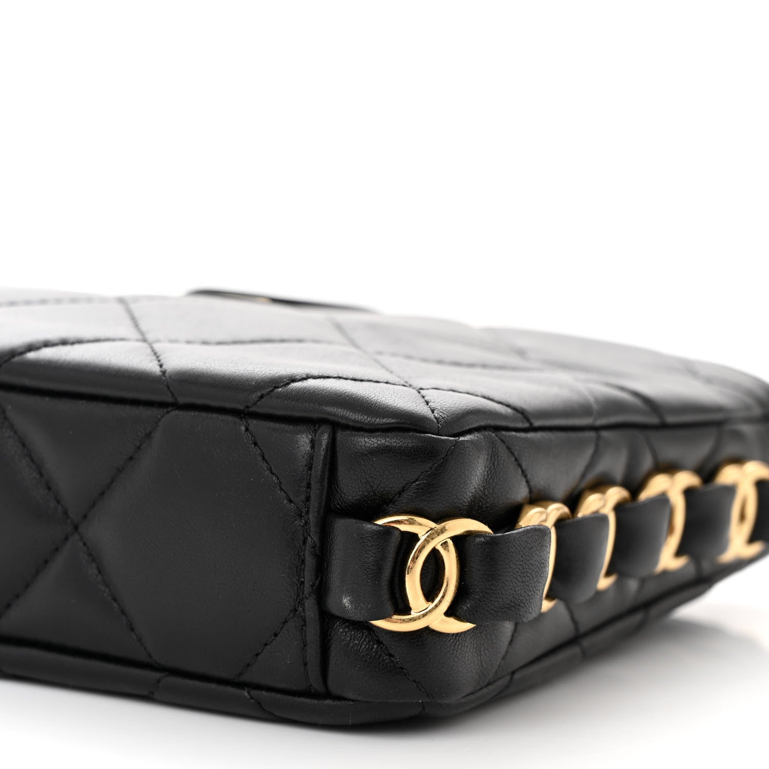Chanel Lambskin Quilted Small CC Links Hobo Black 10 of 10