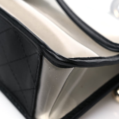 Chanel Lambskin PVC Sand By The Sea Flap With Pearl Strap Black 9 of 11