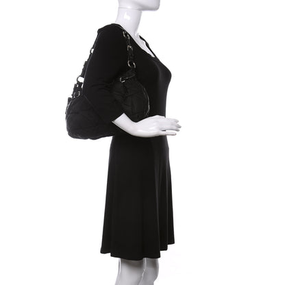 Prada Tessuto Nylon Quilted Shoulder Bag Black 2 of 10
