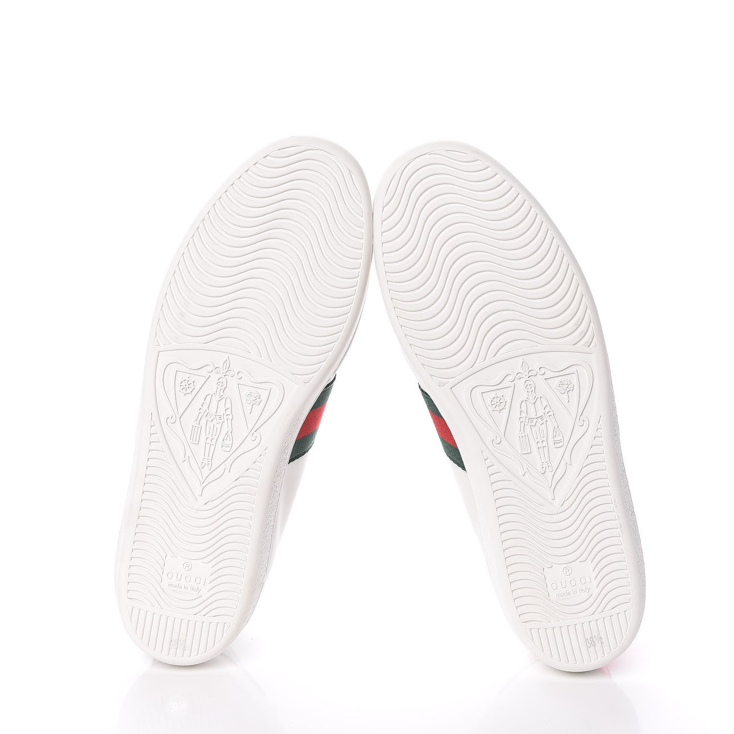 Gucci Calfskin Ayers Web Heart Embroidered Ace Sneakers 38.5 White 5 of 12