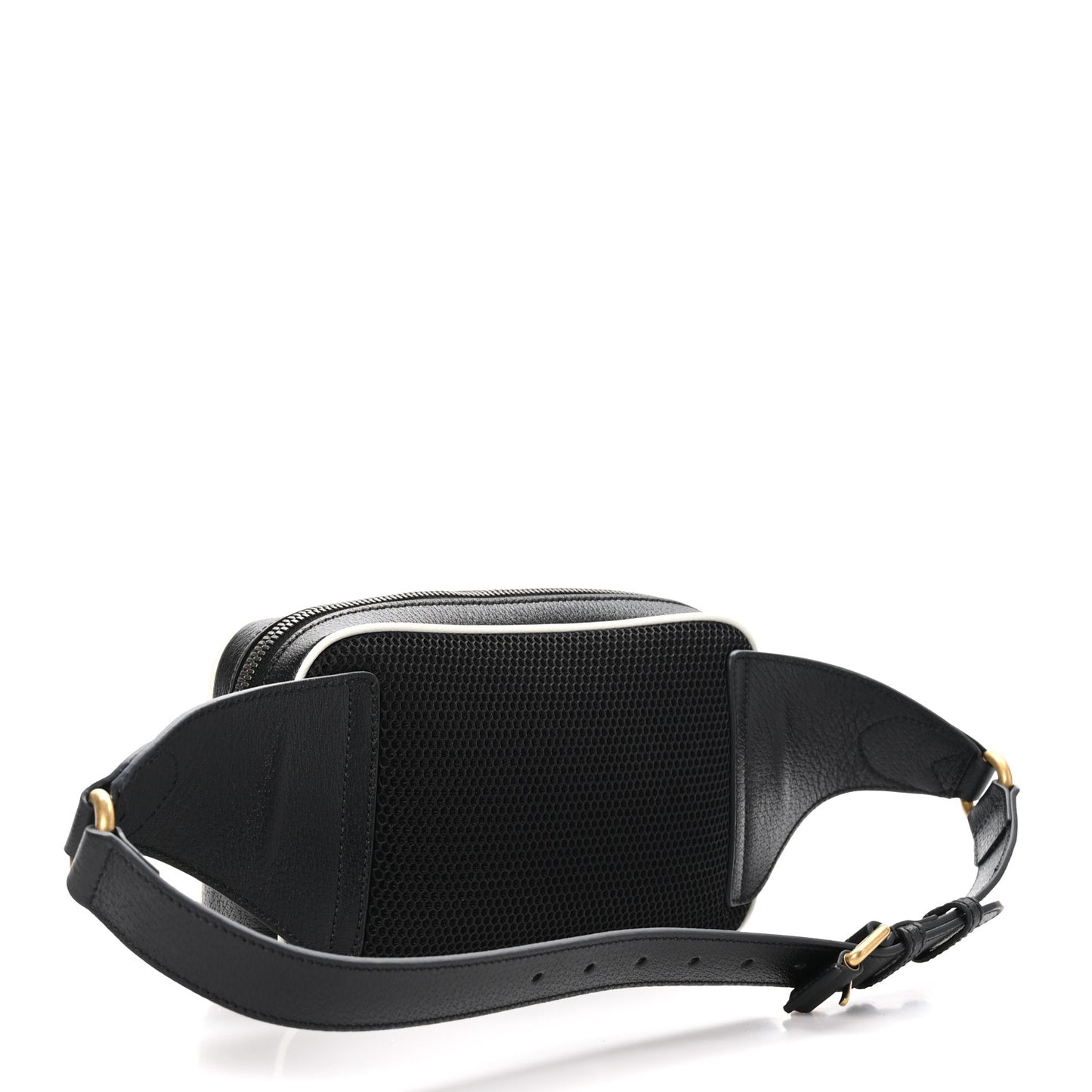 X ADIDAS Textured Dollar Calfskin Belt Bag Black