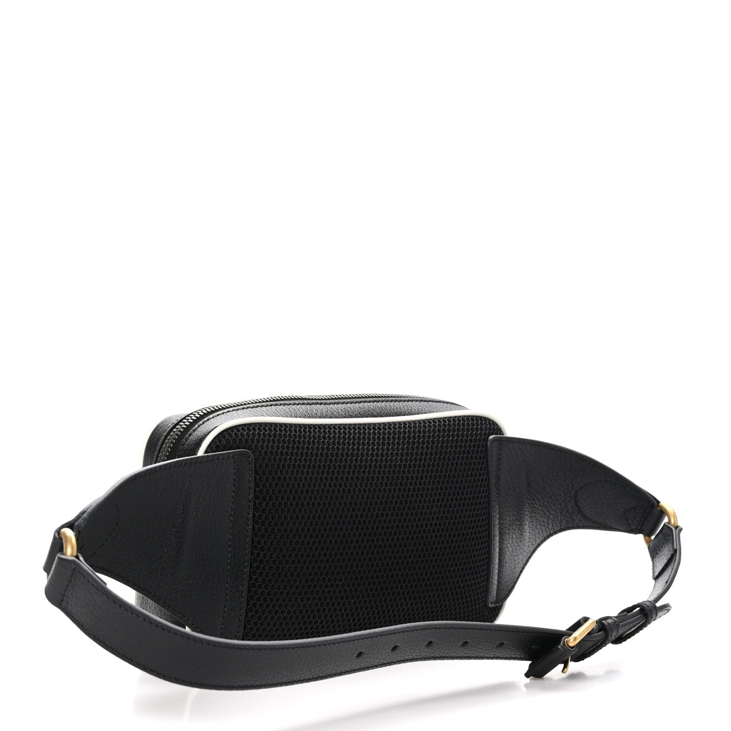 Gucci X ADIDAS Textured Dollar Calfskin Belt Bag Black 3 of 11