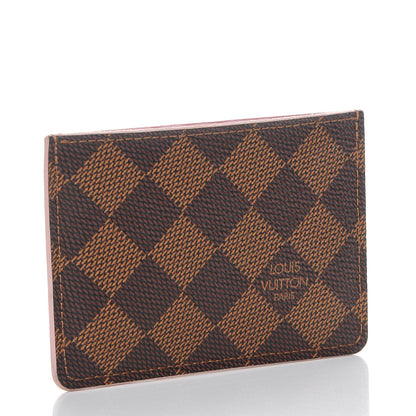 Louis Vuitton Damier Ebene Caissa Card Holder Rose Ballerine 3 of 7