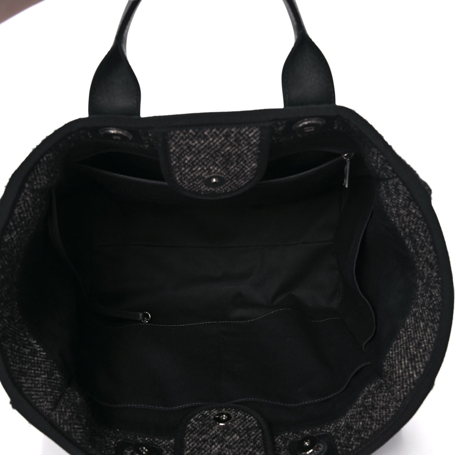 Chanel Mixed Fibers Calfskin Medium Deauville Tote Black 8 of 13