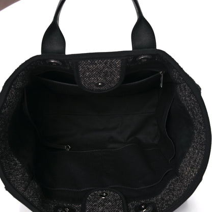 Chanel Mixed Fibers Calfskin Medium Deauville Tote Black 8 of 13