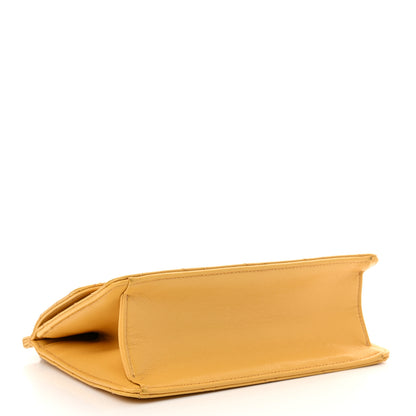 Chanel Caviar Quilted Chain Frame Flap Yellow 4 of 12