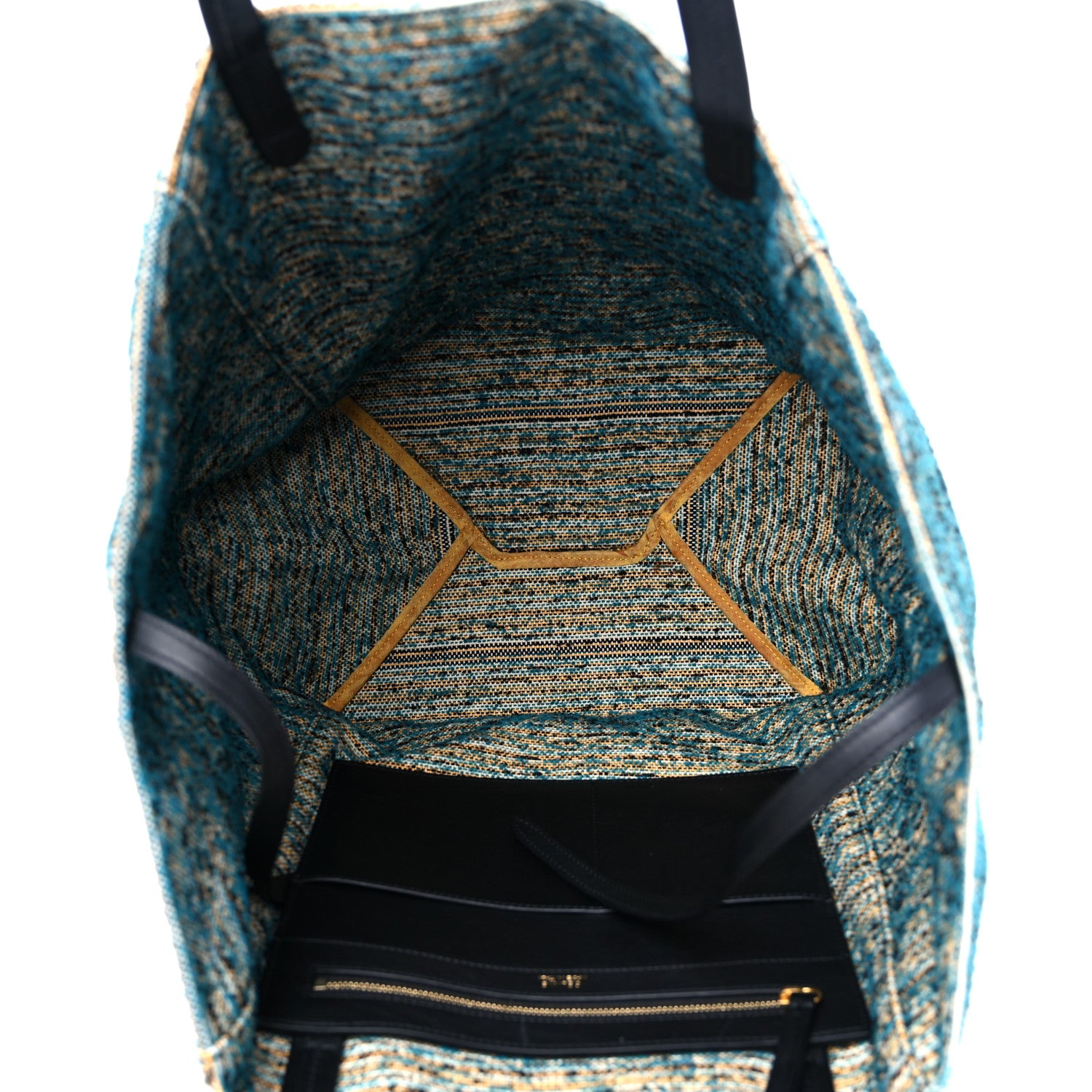 Celine Tweed Phantom Cabas Tote Blue 5 of 11