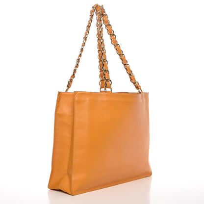 Chanel Lambskin Jumbo CC Shoulder Bag Orange 3 of 12