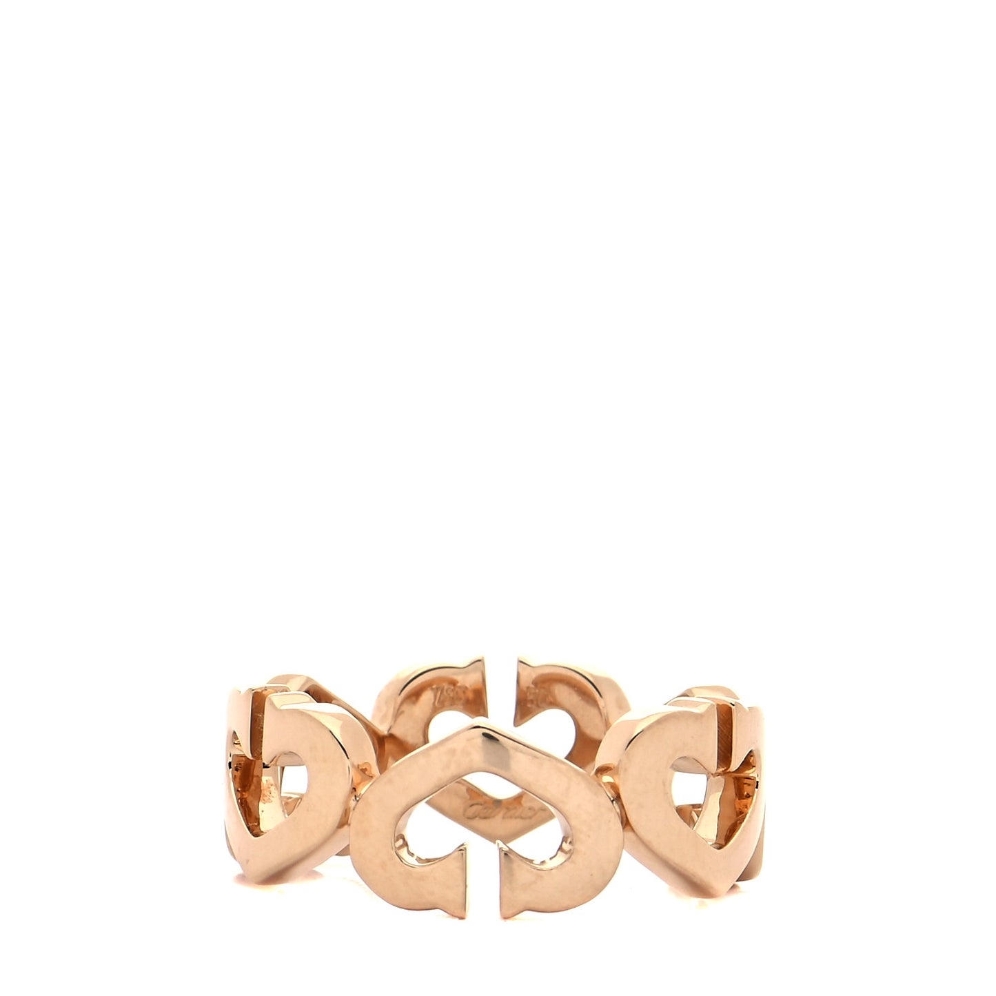 18K Yellow Gold Diamond Hearts and Symbols Ring 50 5.25