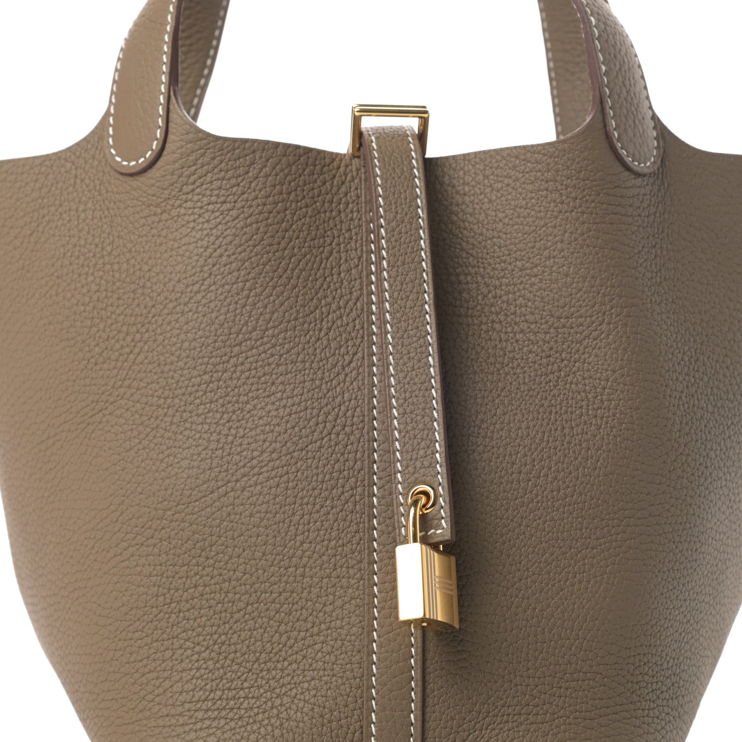 Hermes Taurillon Clemence Picotin Lock 18 PM Etoupe 8 of 11