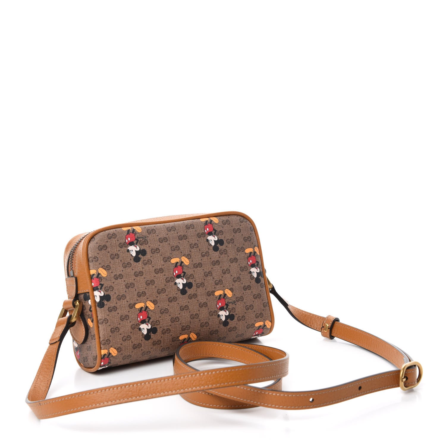 Gucci X DISNEY Mini Vintage GG Supreme Monogram Mickey Mouse Shoulder Bag Beige Vintage Sun Oil 3 of 11