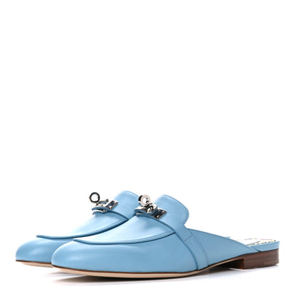 Hermes Calfskin Oz Mules 36 Ciel 3 of 16