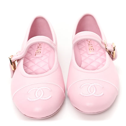 Chanel Lambskin Mary Jane Flats 36 Light Pink 3 of 9
