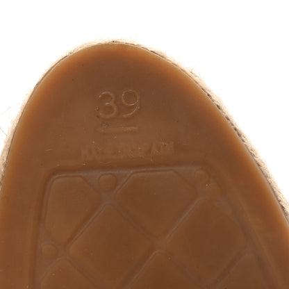 Chanel Linen CC Espadrilles 39 Beige Black 7 of 9