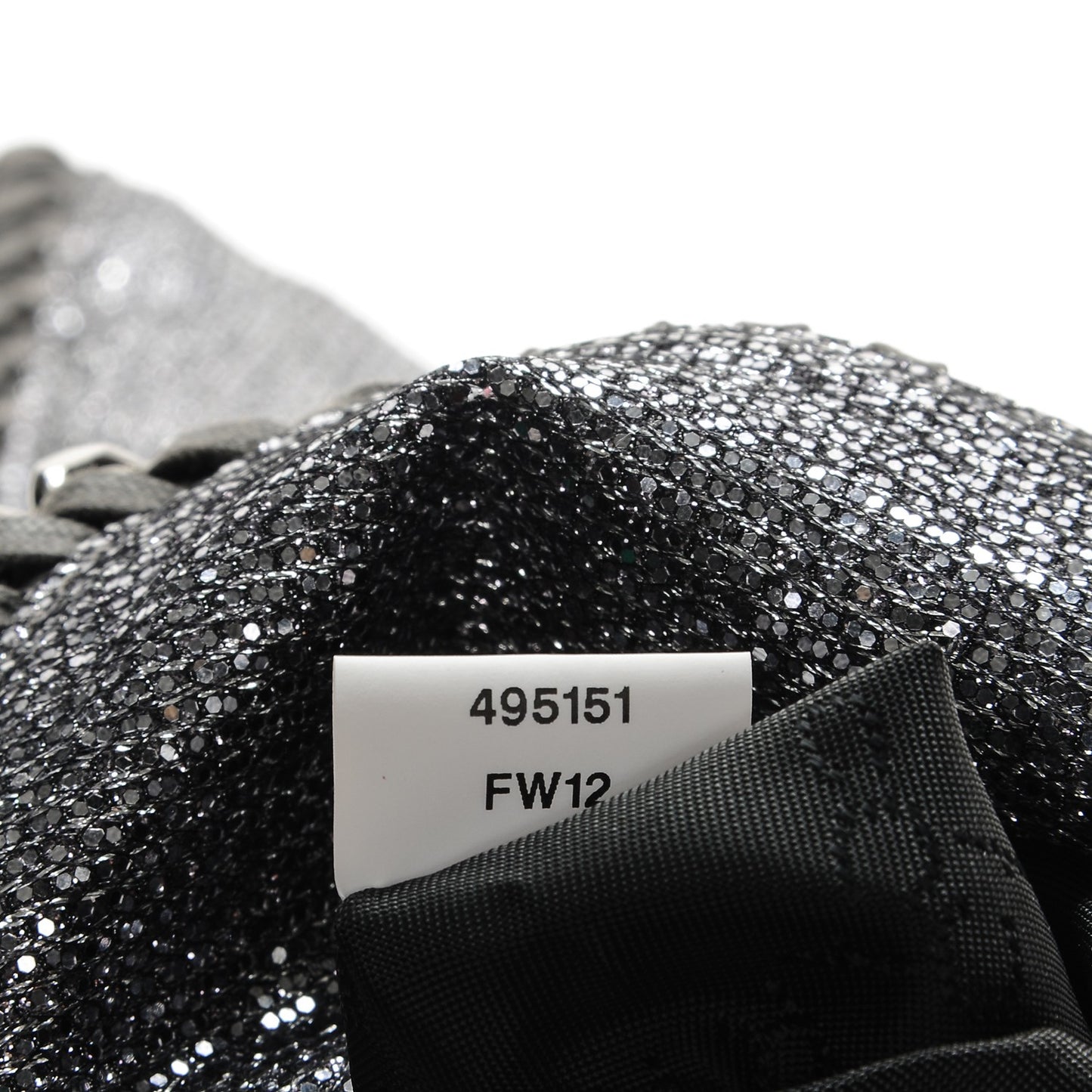 Metallic Glitter Small Falabella Tote Silver