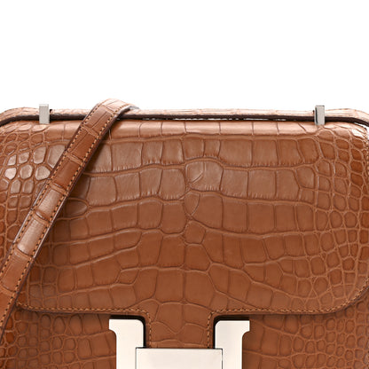 Hermes Matte Alligator Constance 18 Gold 8 of 10