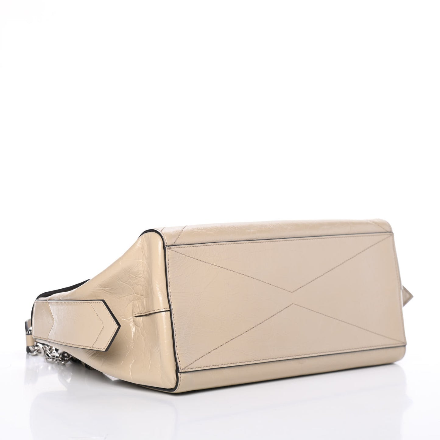 Creased Patent Calfskin Medium ID Flap Dune