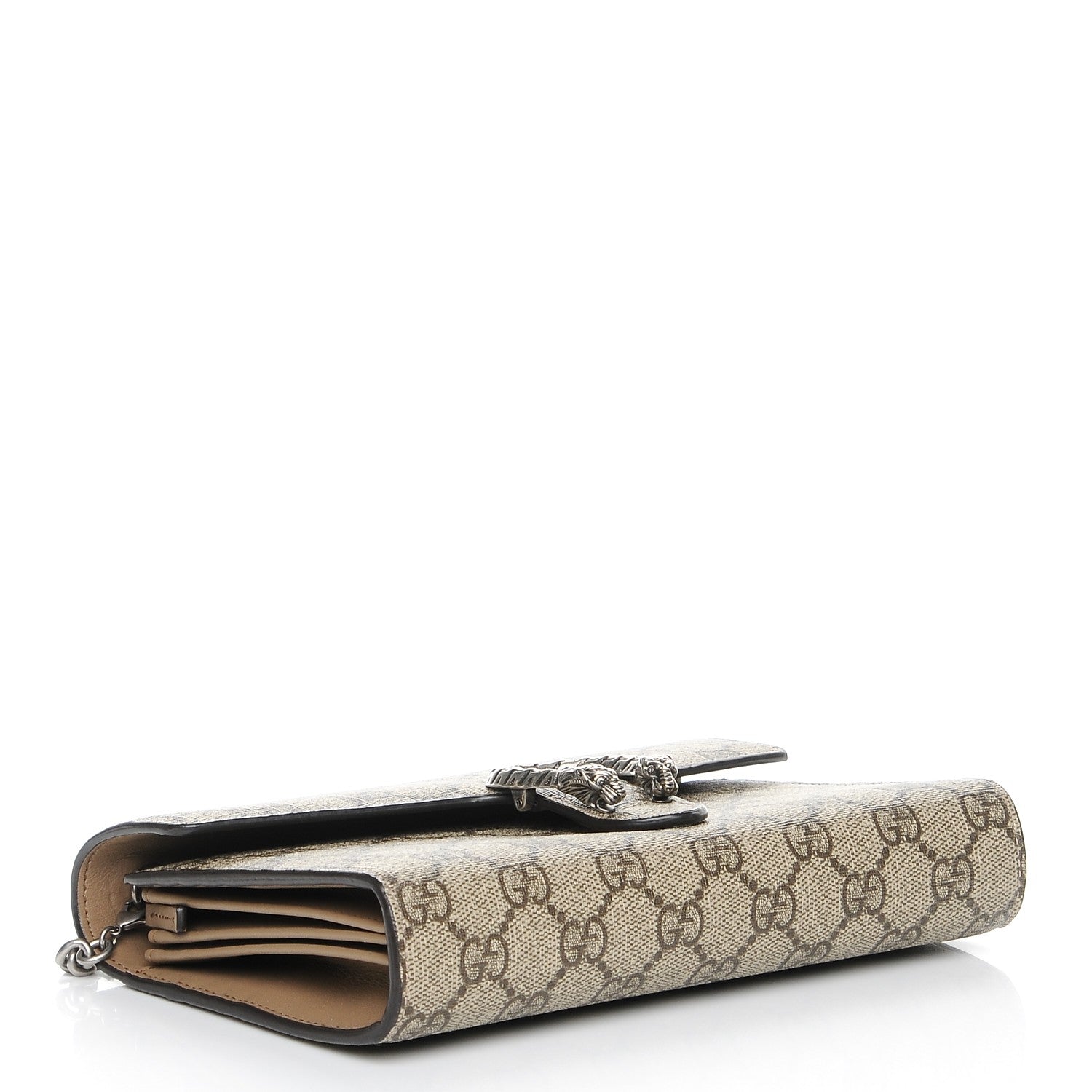 Gucci GG Supreme Monogram Mini Dionysus Chain Wallet Beige Taupe 4 of 7