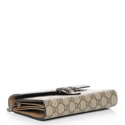 Gucci GG Supreme Monogram Mini Dionysus Chain Wallet Beige Taupe 4 of 7