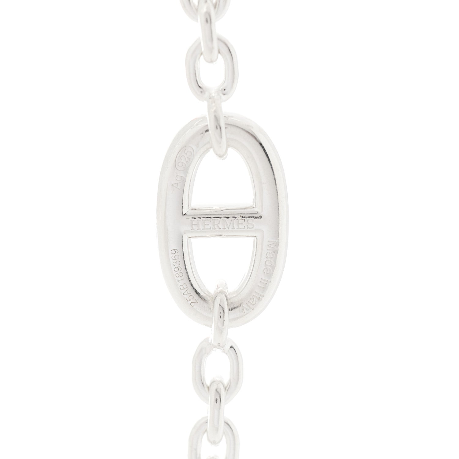 Hermes Sterling Silver Farandole Necklace 80 4 of 5
