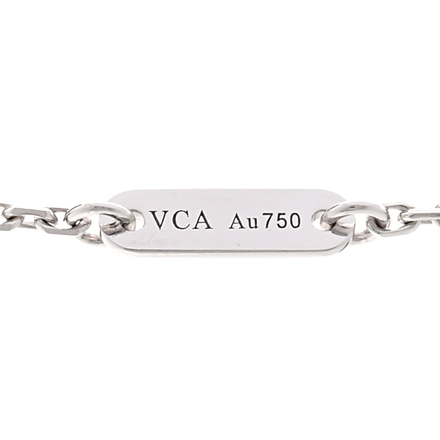 Van Cleef & Arpels VAN CLEEF & ARPELS 18K White Gold Diamond Sweet Alhambra Pendant Necklace 4 of 6