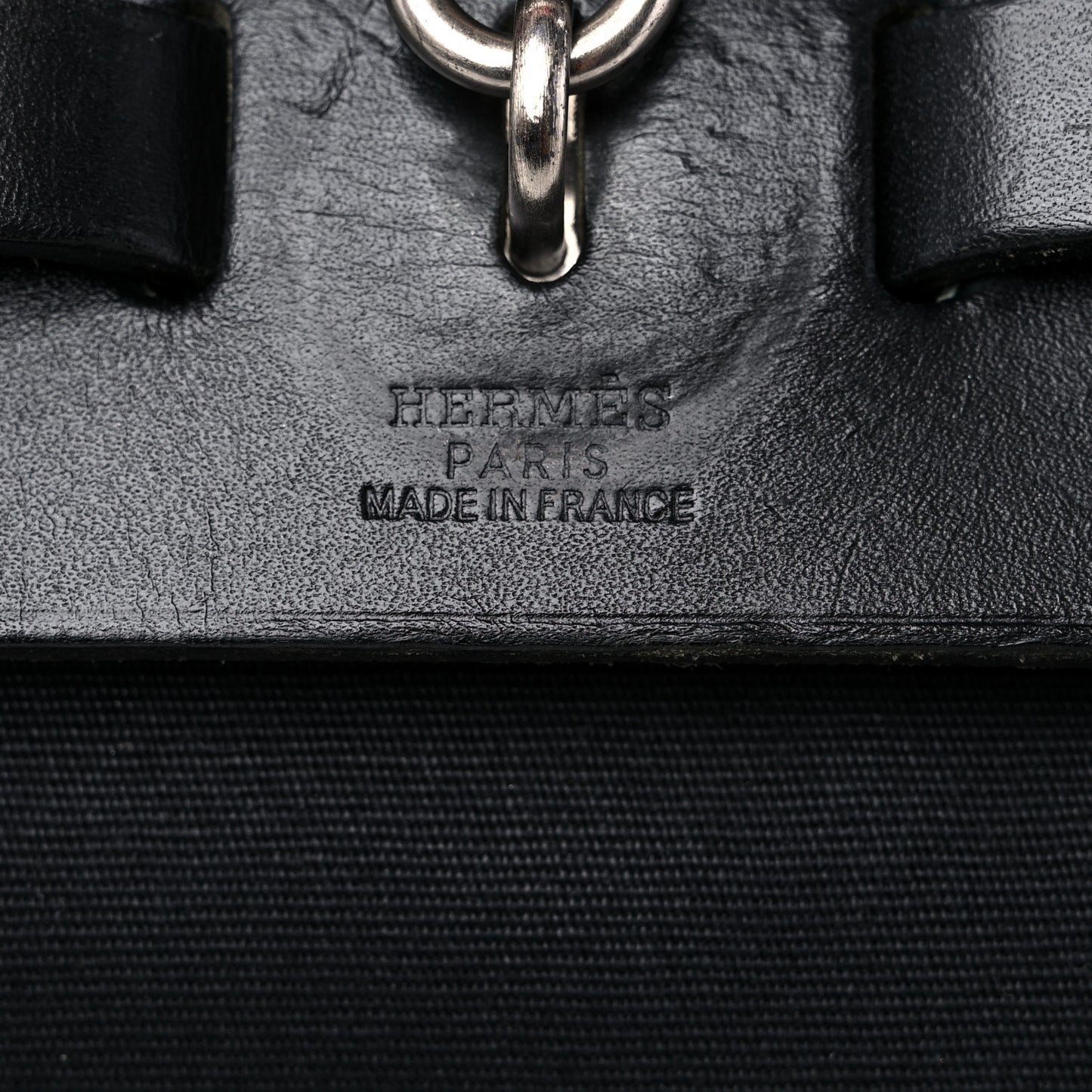 Toile Vache Calfskin Herbag 30 PM Black