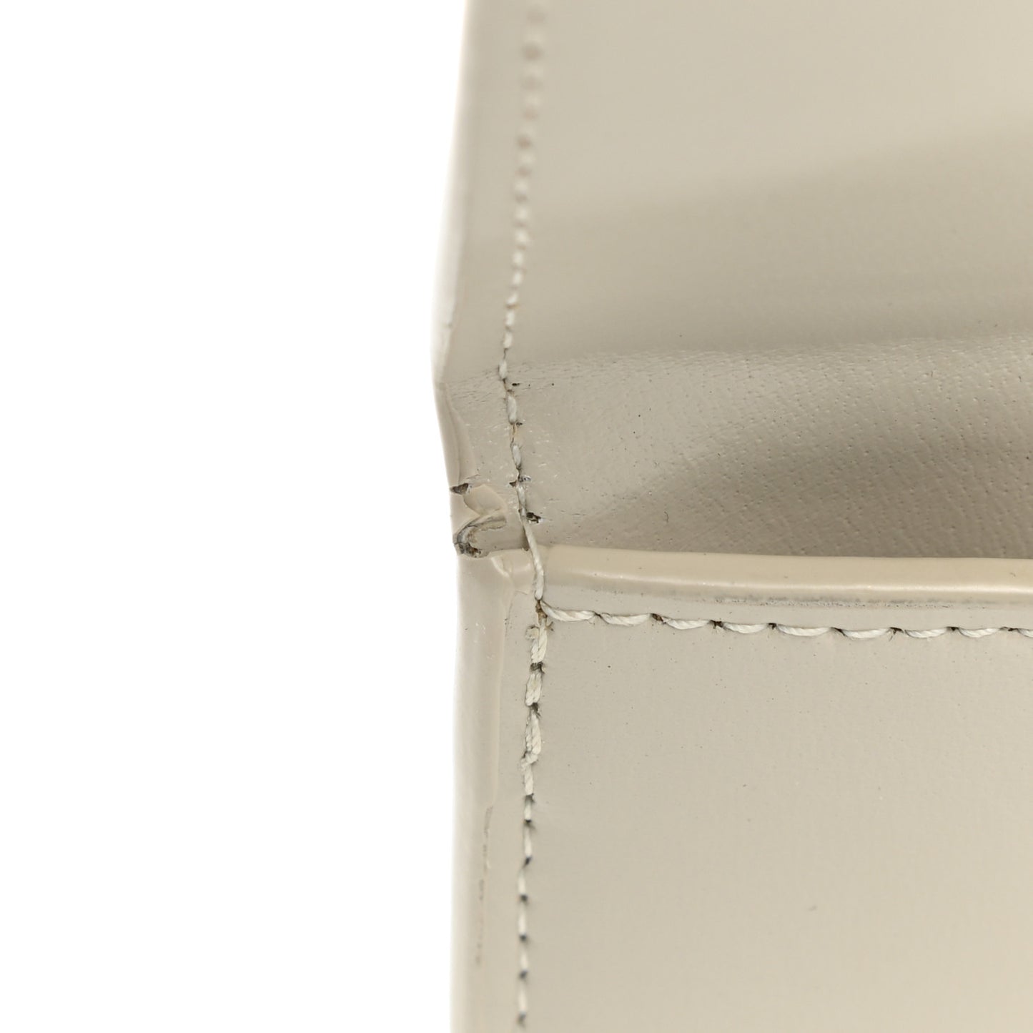 Smooth Shiny Calfskin Uptown Pouch Crema Soft
