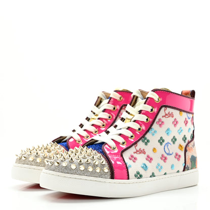 Christian Louboutin Calfskin Louis Spikes Flat Sneakers 38 Multicolor 3 of 16