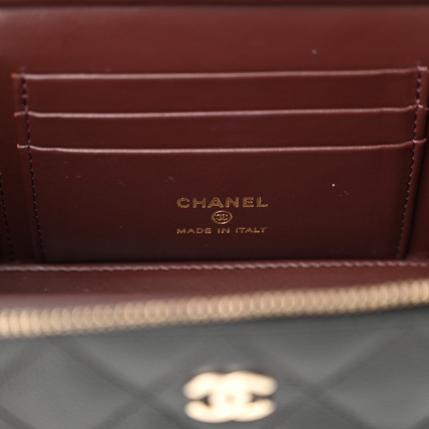Chanel Caviar Quilted Small Vanity Case With Chain Black 6 of 14