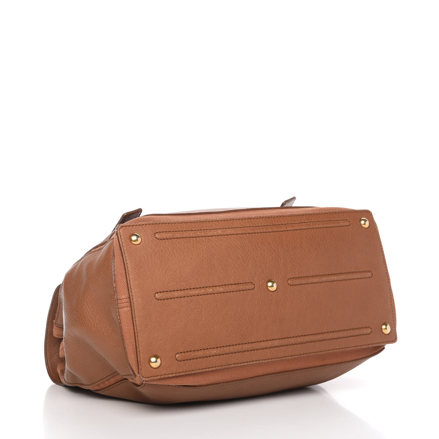 Saint Laurent Calfskin Canvas Medium Muse Two Brown 4 of 10