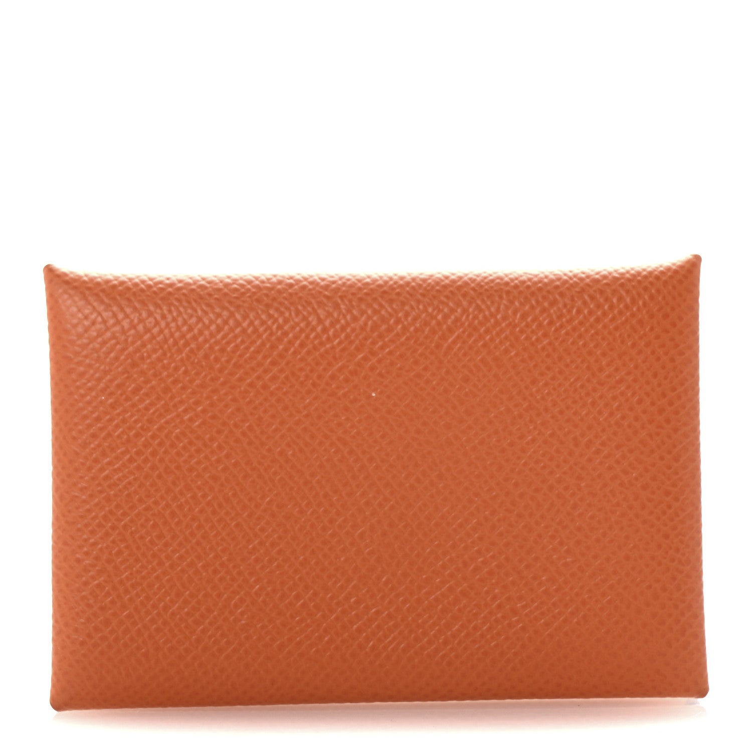 Hermes Epsom Verso Calvi Card Case Orange Celeste 1 of 9