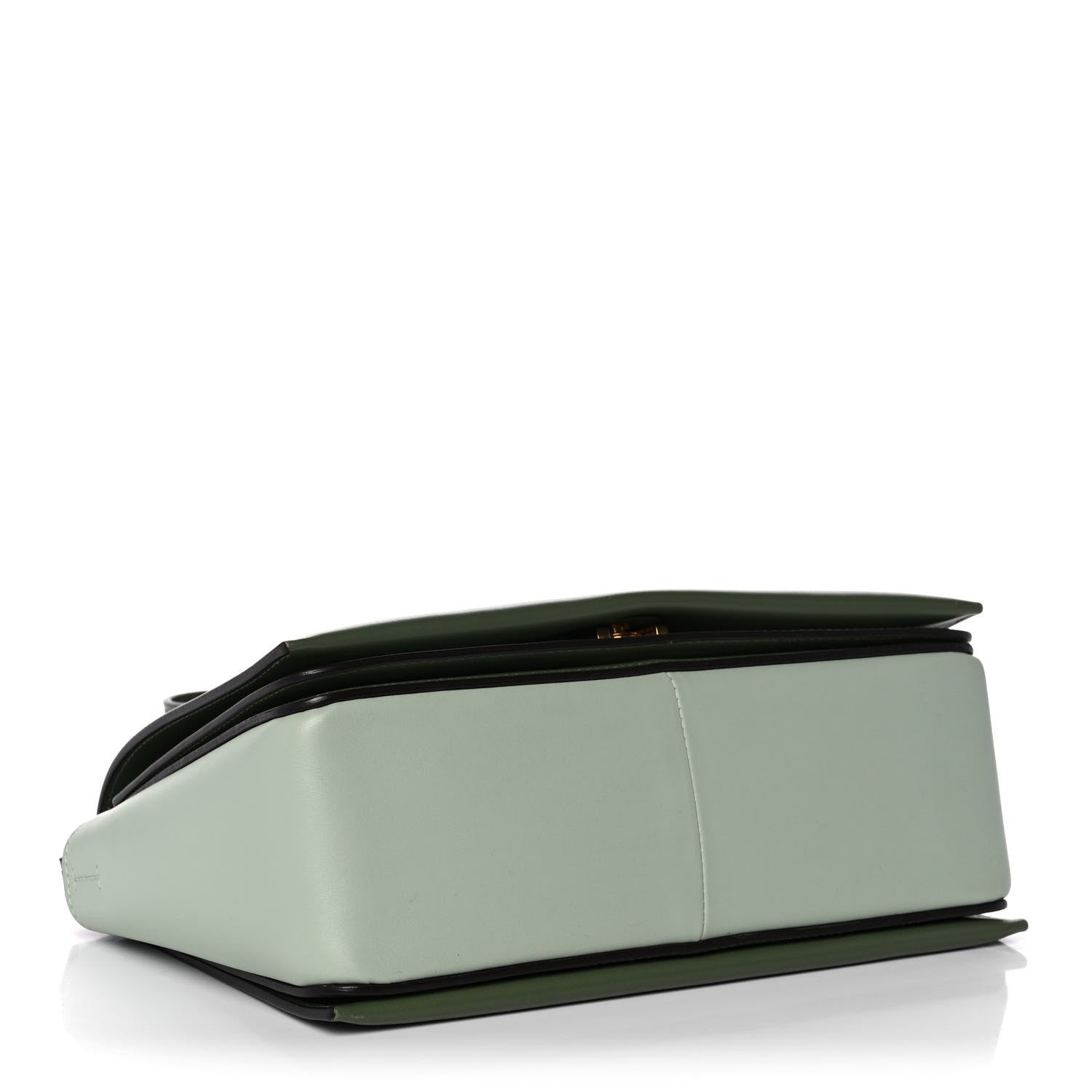 Celine Shiny Smooth Calfskin Medium Frame Shoulder Bag Olive Pastel Green 4 of 12