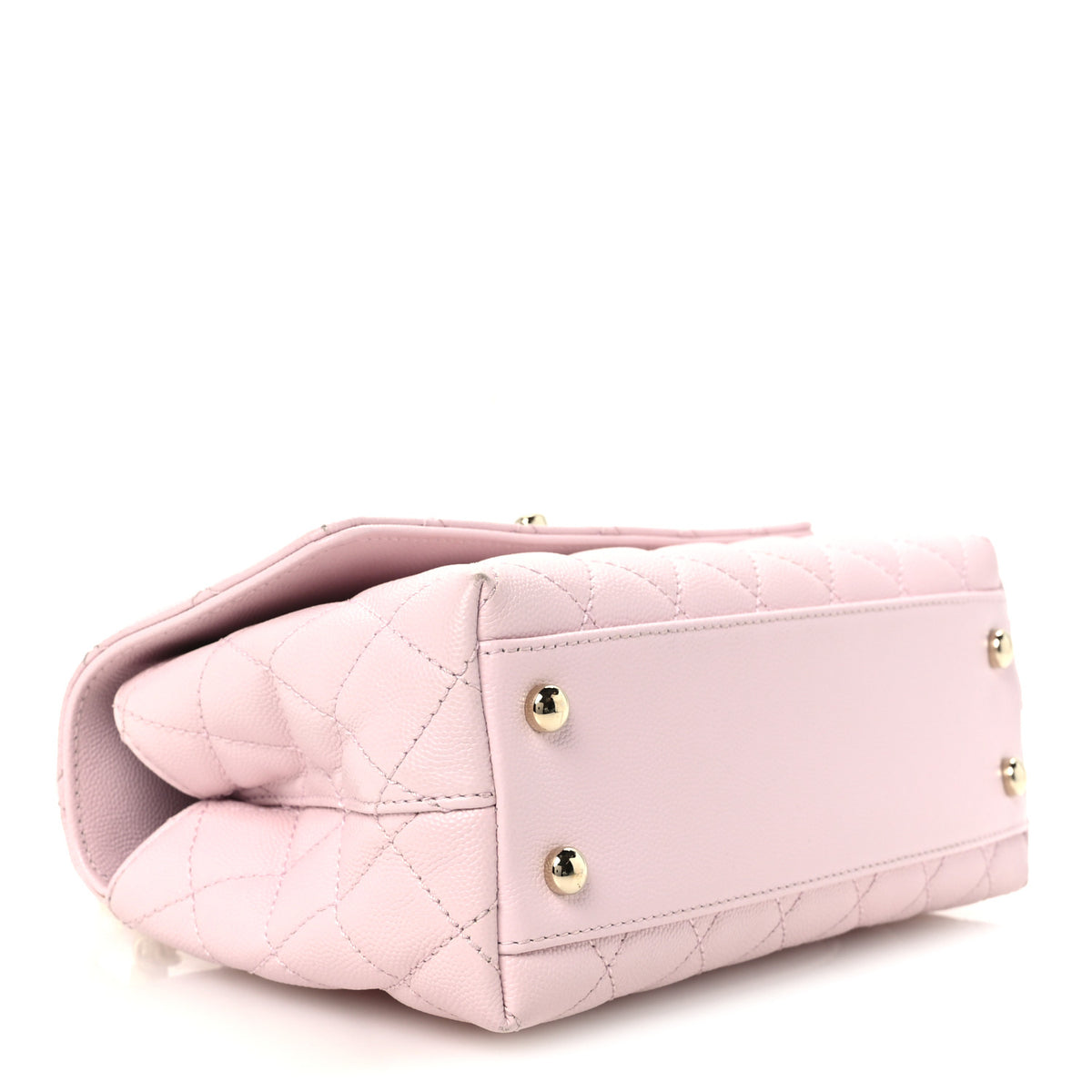 Caviar Quilted Mini Coco Handle Flap Light Pink