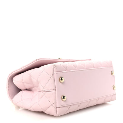 Chanel Caviar Quilted Mini Coco Handle Flap Light Pink 4 of 12