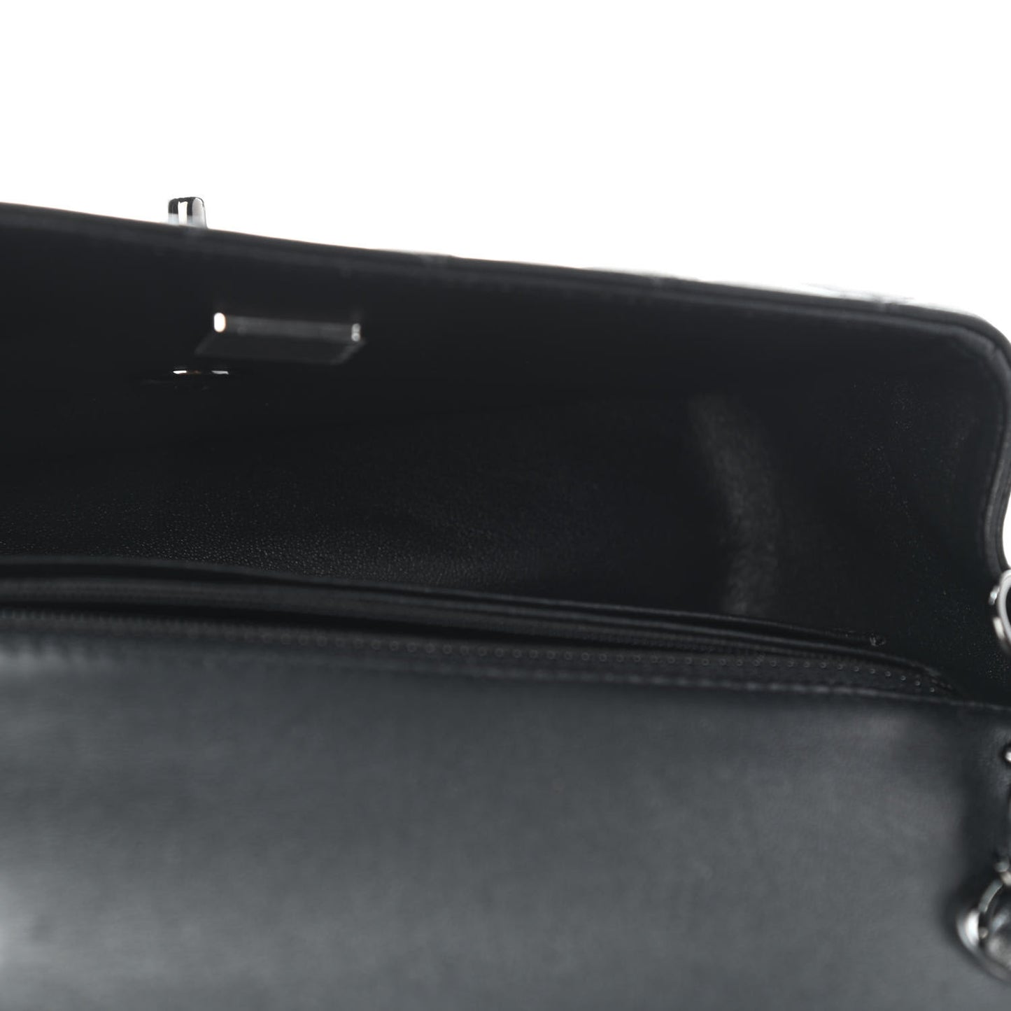 Lambskin Quilted Mini Rectangular Flap So Black