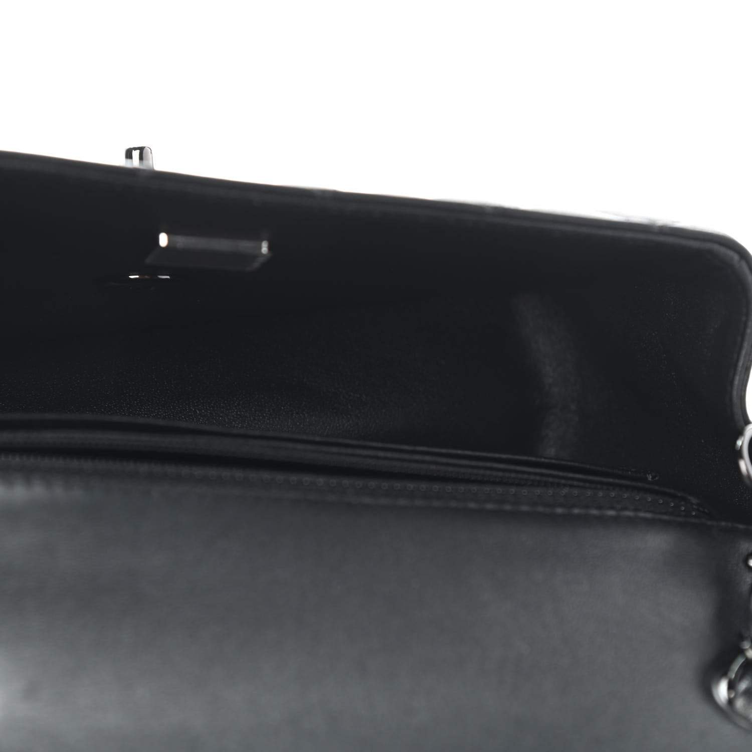 Chanel Lambskin Quilted Mini Rectangular Flap So Black 4 of 5