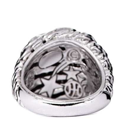 John Hardy Sterling Silver Diamond Chain Ring 55 7.25 3 of 6