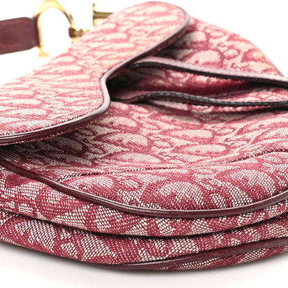 Christian Dior Monogram Saddle Bag Burgundy 9 of 10