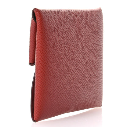 Hermes Epsom Bastia Coin Purse Rouge Venetian 3 of 8