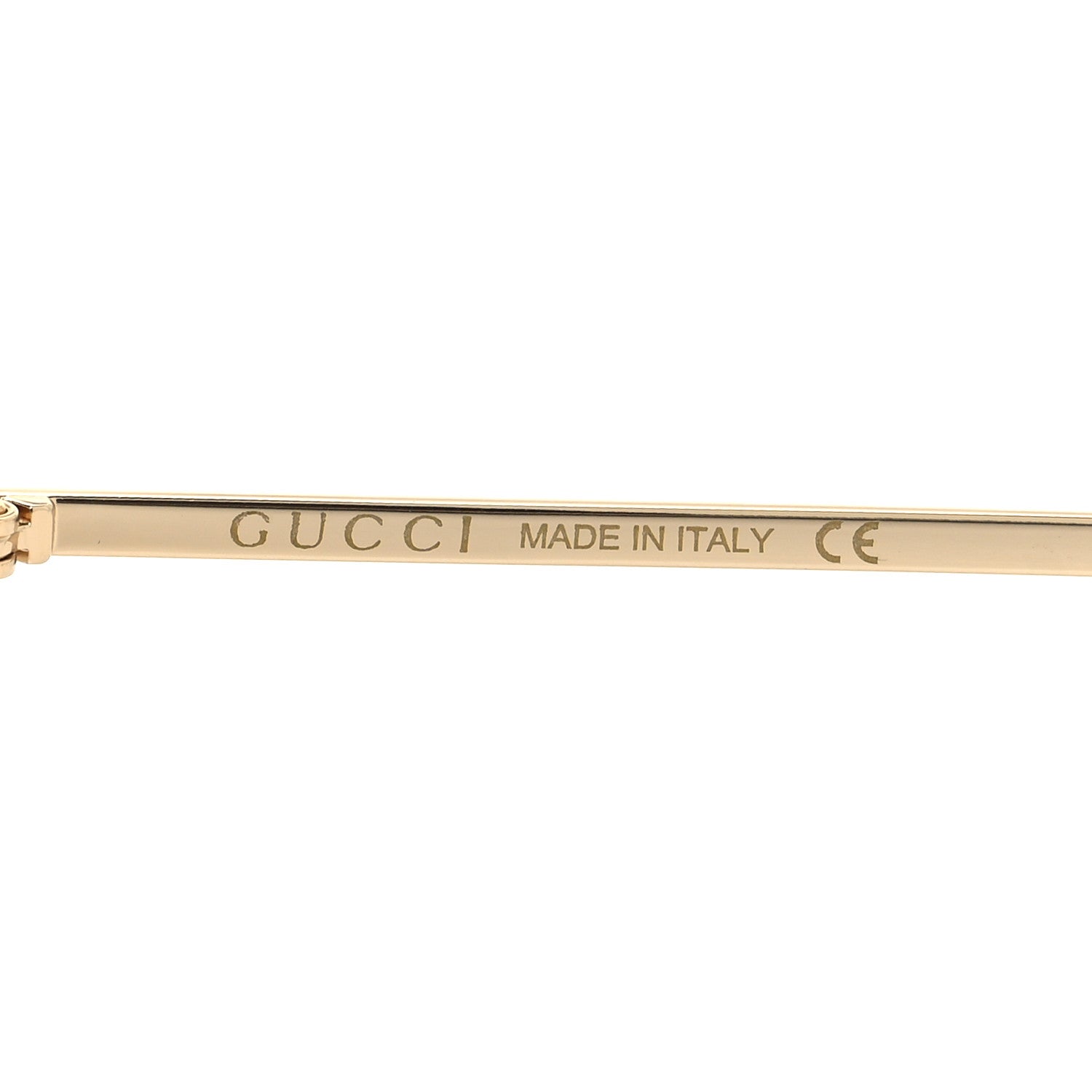 Gucci Metal Square Frame Sunglasses GG0821S Gold 5 of 8