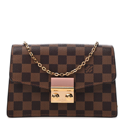 Louis Vuitton Damier Ebene Croisette Chain Wallet Magnolia 1 of 10