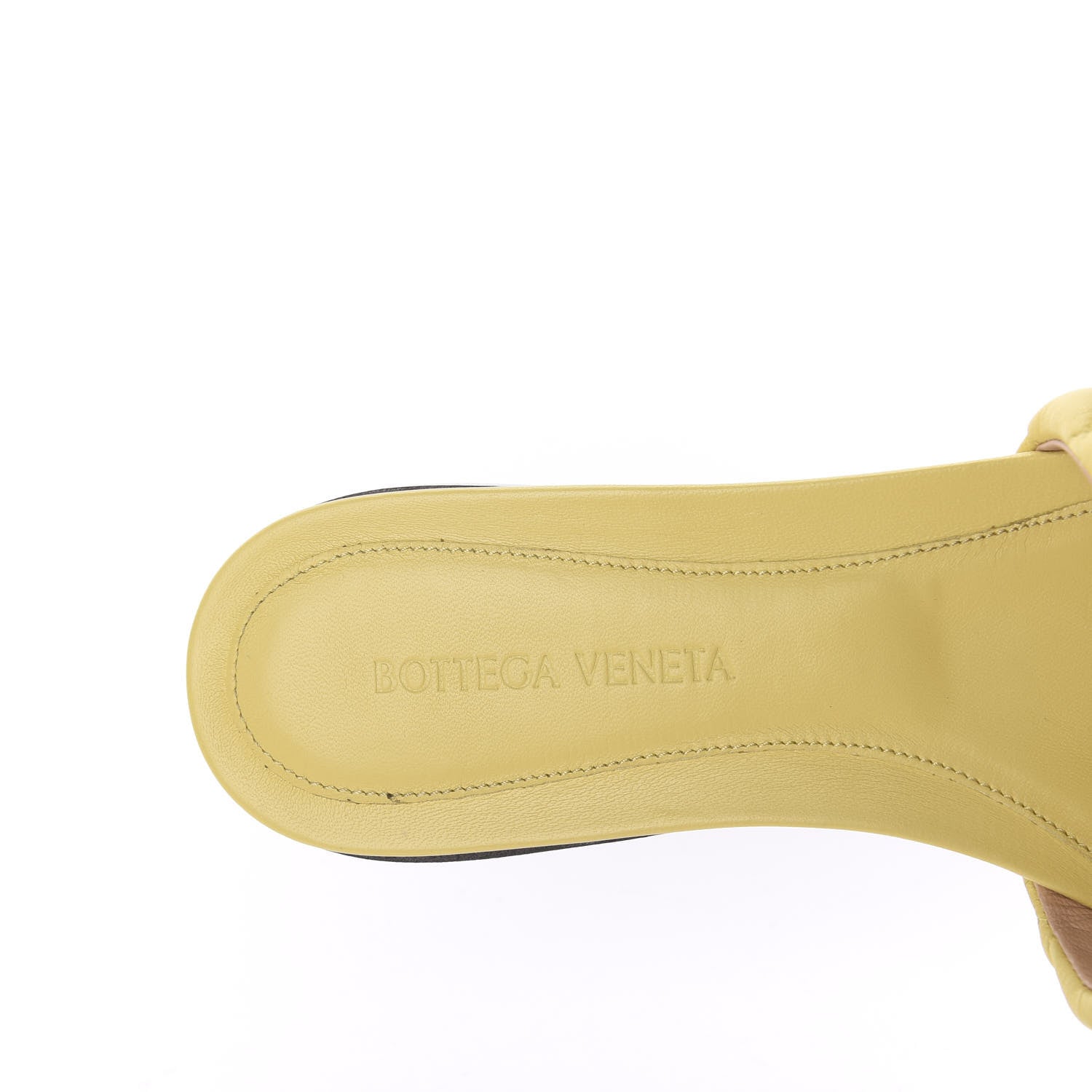 Bottega Veneta Nappa Matelasse Padded Flat Sandals 38.5 Pear 7 of 8
