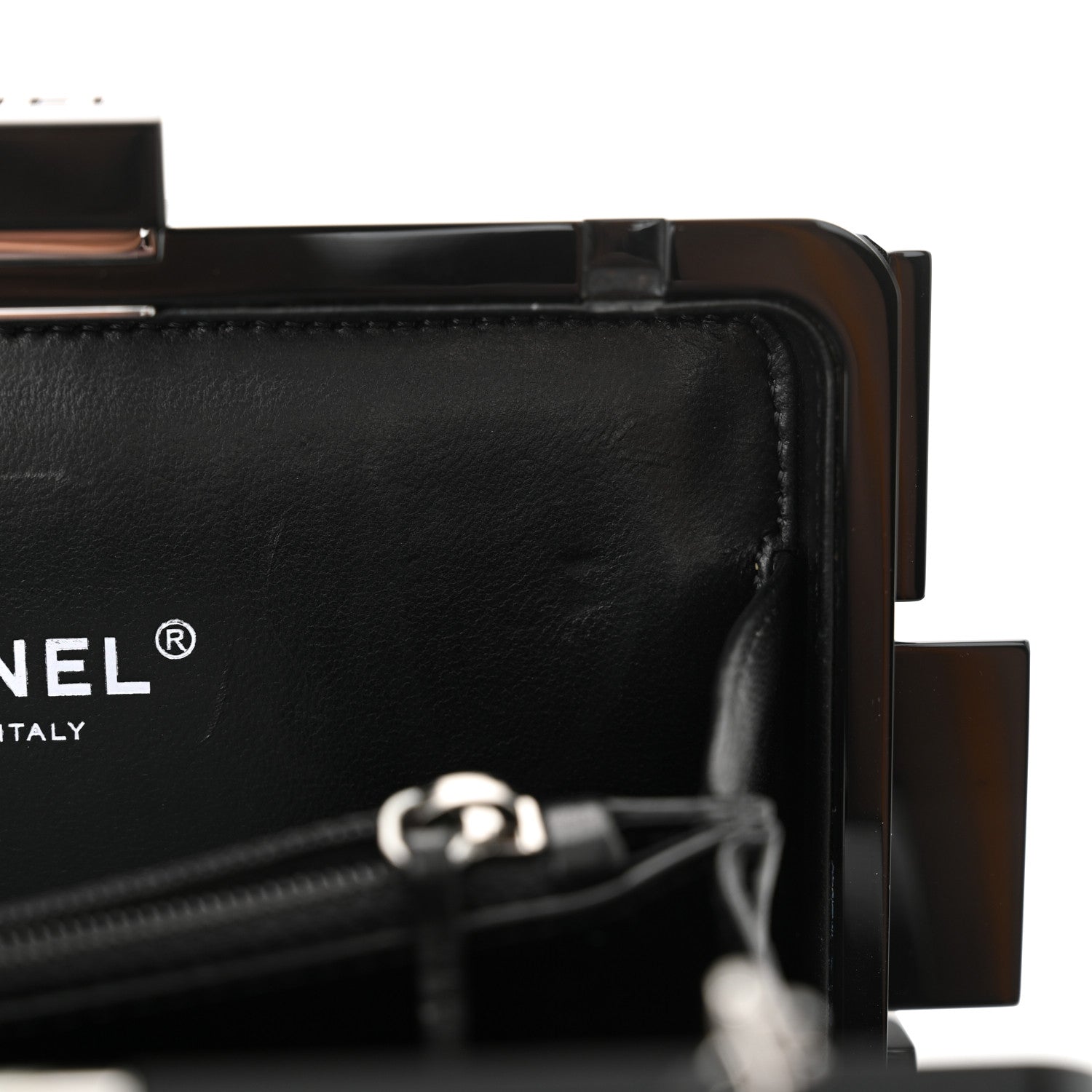 Chanel Plexiglass Barcode Boy Brick Lego Clutch Black 11 of 12