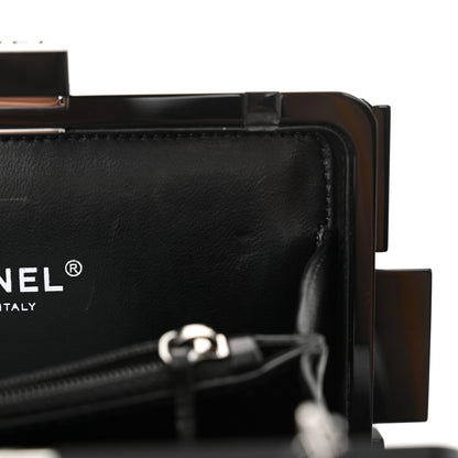 Chanel Plexiglass Barcode Boy Brick Lego Clutch Black 11 of 12