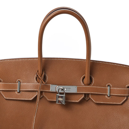Hermes Natural Barenia Faubourg Birkin 35 Fauve 12 of 13