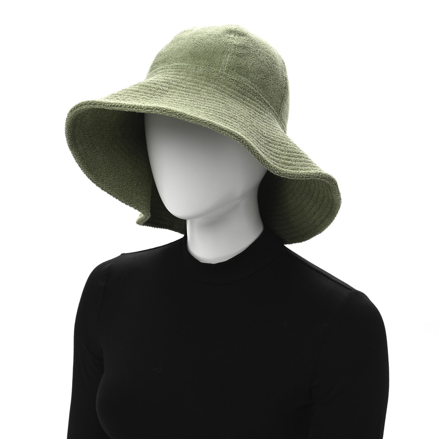 Hermes Terry Cloth Harper Bucket Hat 58 Khaki 2 of 10